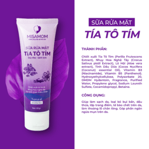 Sữa Rửa Mặt Tía Tô Tím 80gr – Dưỡng Ẩm Sáng Da Ngừa Mụn